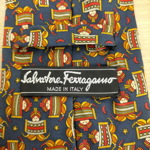サルヴァトーレフェラガモ Salvatore Ferragamo ターバンデザインシルクネクタイ メンズ