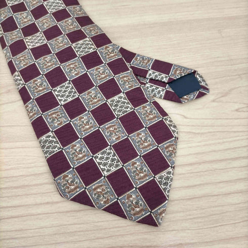 ブルックスブラザーズ BROOKS BROTHERS USA製 チェック柄シルクネクタイ メンズ