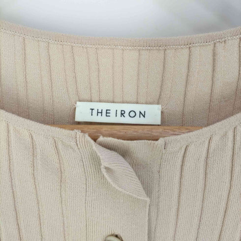 アイロン THE IRON ハーフボタン リブニットワンピース レディース