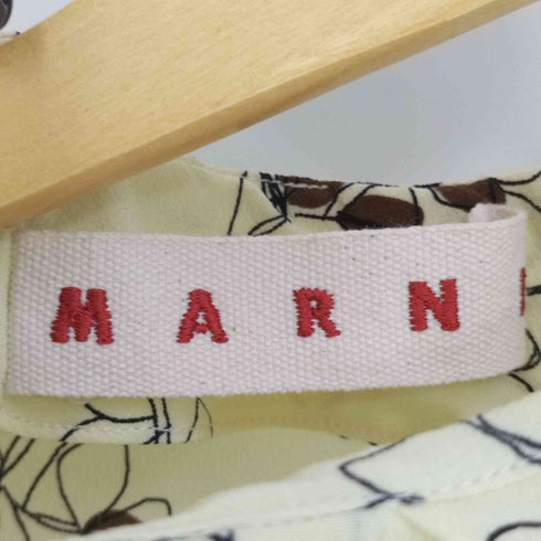 マルニ MARNI イタリア製 花柄 ピンタック シルクブラウス レディース EUR:38