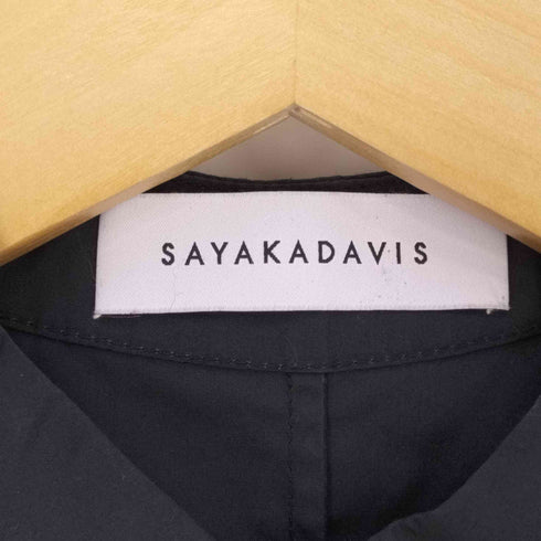 サヤカデイヴィス SAYAKADAVIS USA製 比翼ボタン ノースリーブシャツブラウス レディース JPN:2