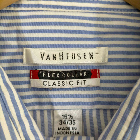ヴァンヒューゼン VAN HEUSEN FLEX COLLAR ストライプレギュラーシャツ メンズ 16 1/2