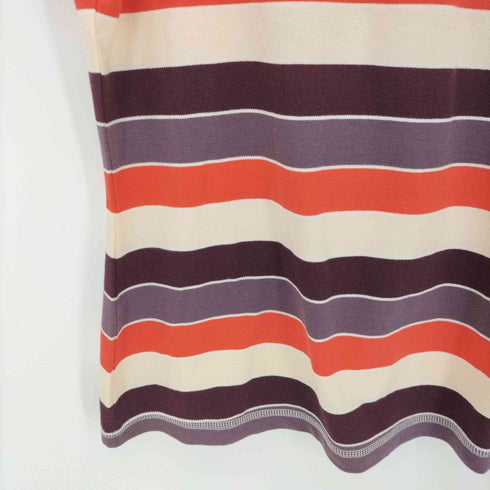 ヒューゴボス HUGO BOSS ボーダーマルチカラー S/S ポロシャツ レディース import:M