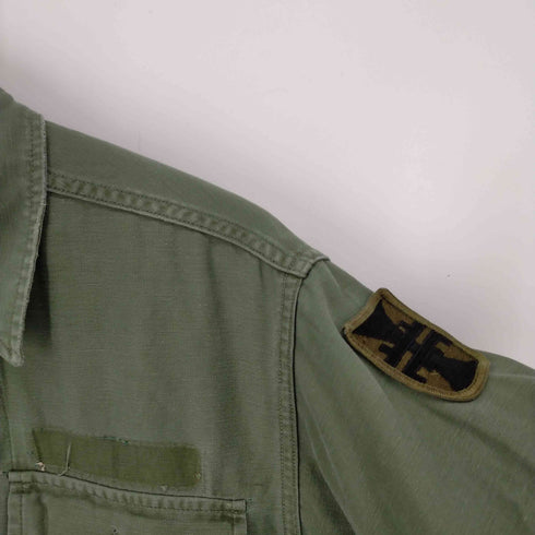 ユーエスアーミー US ARMY 60S~ コットン サテン ユーティリティシャツ メンズ