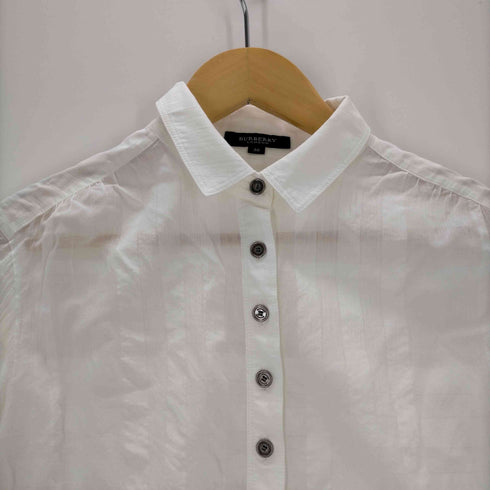 バーバリーロンドン BURBERRY LONDON ハーフボタン七分袖ブラウス レディース 38