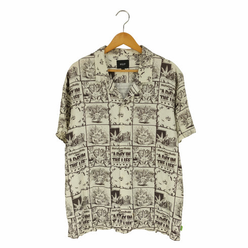 ハフ HUF DAY IN THE LIFE S/S WOVEN TOP 開襟オープンカラーレーヨンシャツ メンズ import:L