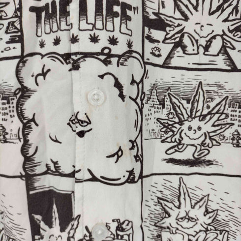 ハフ HUF DAY IN THE LIFE S/S WOVEN TOP 開襟オープンカラーレーヨンシャツ メンズ import:L