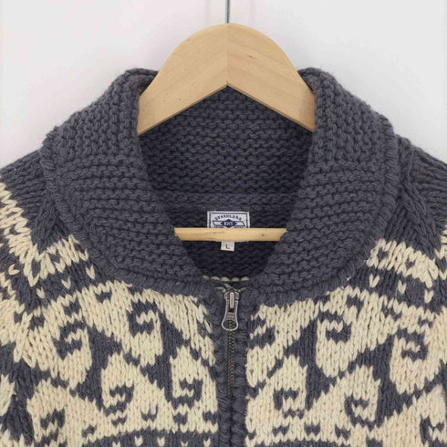 総柄 ウールカウチンニット メンズ import:L