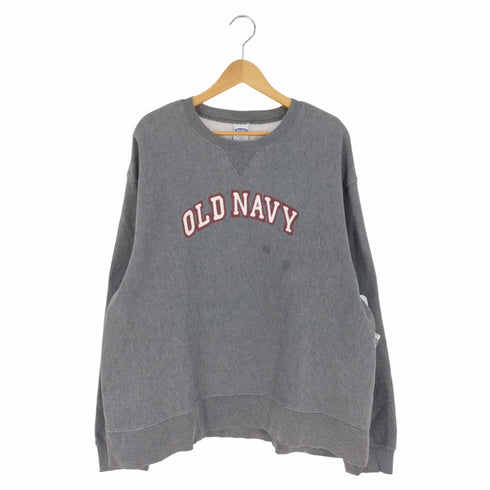 オールドネイビー OLD NAVY ロゴ刺繍 コットンポリ クルーネックスウェット メンズ import:XL