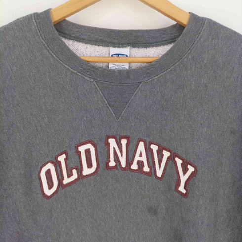 オールドネイビー OLD NAVY ロゴ刺繍 コットンポリ クルーネックスウェット メンズ import:XL