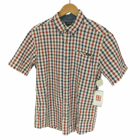 エディーバウアー Eddie Bauer シアサッカー チェック S/S シャツ メンズ import:S
