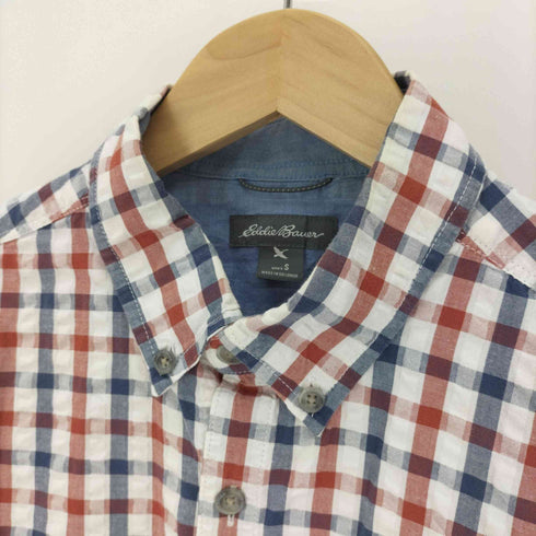 エディーバウアー Eddie Bauer シアサッカー チェック S/S シャツ メンズ import:S