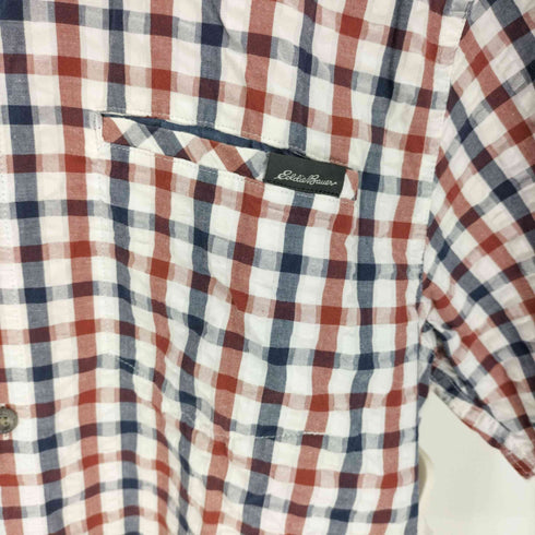 エディーバウアー Eddie Bauer シアサッカー チェック S/S シャツ メンズ import:S