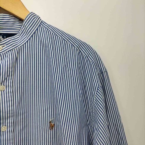 ポロラルフローレン POLO RALPH LAUREN YARMOUTH ポニー刺繍 ストライプ バンドカラーシャツ メンズ 16 1/2-35