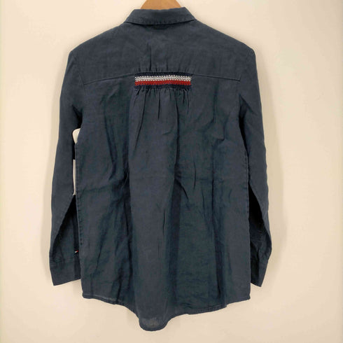 トミーヒルフィガー TOMMY HILFIGER ロングスリーブ比翼シャツ レディース JPN:2