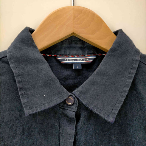 トミーヒルフィガー TOMMY HILFIGER ロングスリーブ比翼シャツ レディース JPN:2