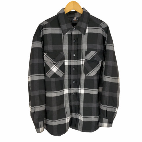 ヤゴ YAGO 裏地キルティングチェックネルシャツジャケット メンズ JPN:XL