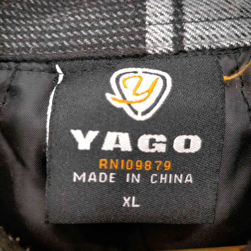ヤゴ YAGO 裏地キルティングチェックネルシャツジャケット メンズ JPN:XL