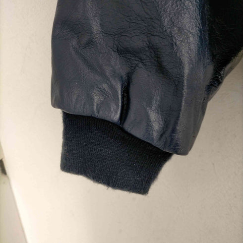 OSTERMAN MADE IN USA 襟レザーウールメルトンスタジャン メンズ JPN:L