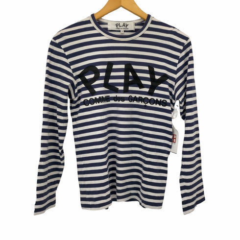 プレイコムデギャルソン PLAY COMME des GARCONS フロントロゴボーダーカットソー レディース JPN:S