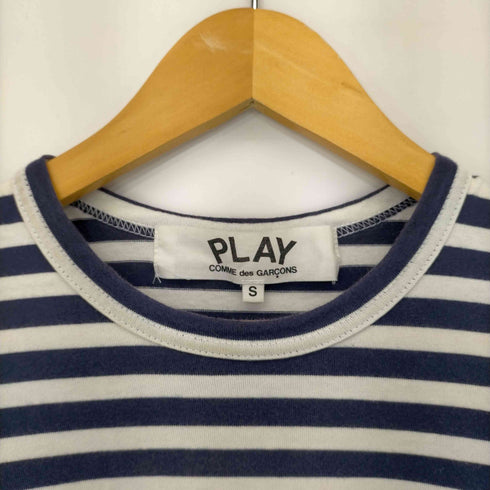 プレイコムデギャルソン PLAY COMME des GARCONS フロントロゴボーダーカットソー レディース JPN:S
