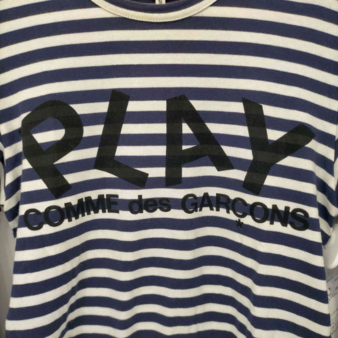 プレイコムデギャルソン PLAY COMME des GARCONS フロントロゴボーダーカットソー レディース JPN:S