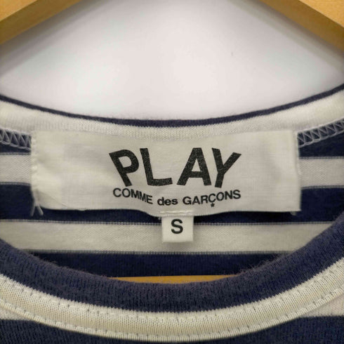 プレイコムデギャルソン PLAY COMME des GARCONS フロントロゴボーダーカットソー レディース JPN:S