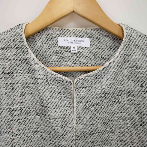 ビューティーアンドユースユナイテッドアローズ BEAUTY & YOUTH UNITED ARROWS ミックスツイードノーカラージャケット レディース JPN:M