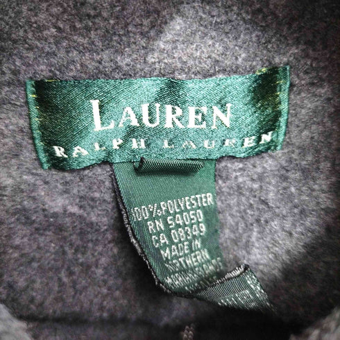 ローレンラルフローレン LAUREN RALPH LAUREN フロント刺繍ハーフジップフリースジャケット メンズ import:M