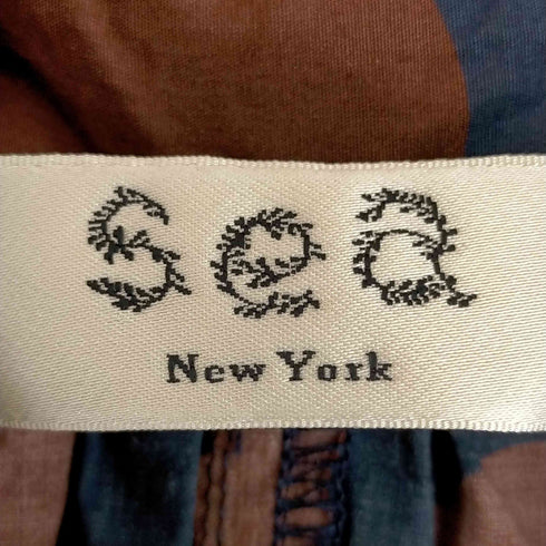 シーニューヨーク sea new york ドット柄 スキッパーティアードワンピース レディース