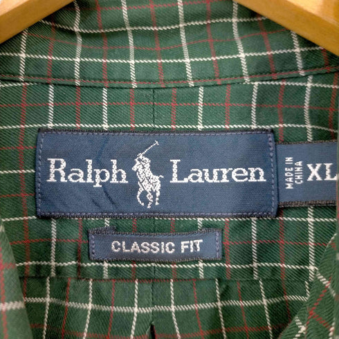 ラルフローレン RALPH LAUREN CASSIC FIT ポニー刺繍 チェック BDシャツ メンズ import:XL
