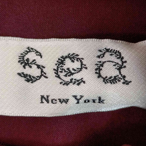 シーニューヨーク sea new york クロコ型押し フリルスリーブワンピース レディース