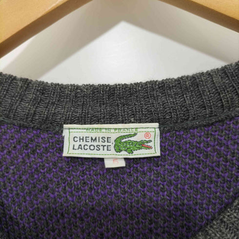 ラコステ LACOSTE 70S ロゴ刺繍 クルーネック ニット メンズ JPN:5