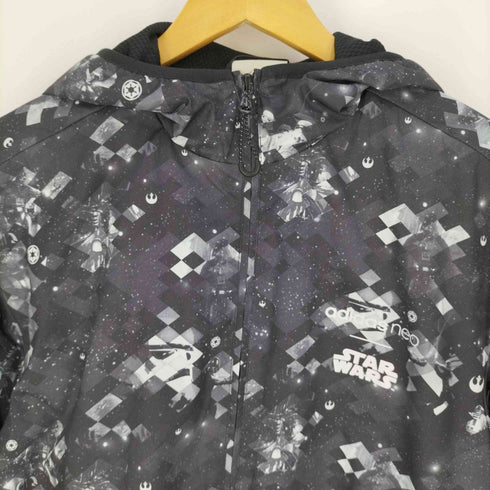アディダス adidas neo 総柄 ジップアップジャケット マウンテンパーカー メンズ import:L