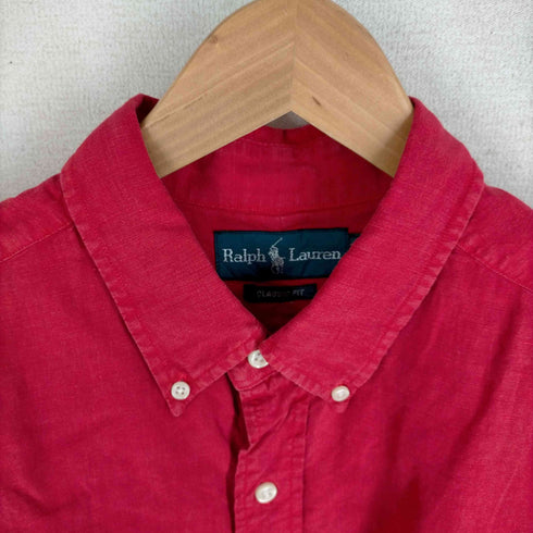 ラルフローレン RALPH LAUREN 90S CLASSIC FIT シルク混 ポニー刺しゅうリネンシャツ メンズ JPN:L