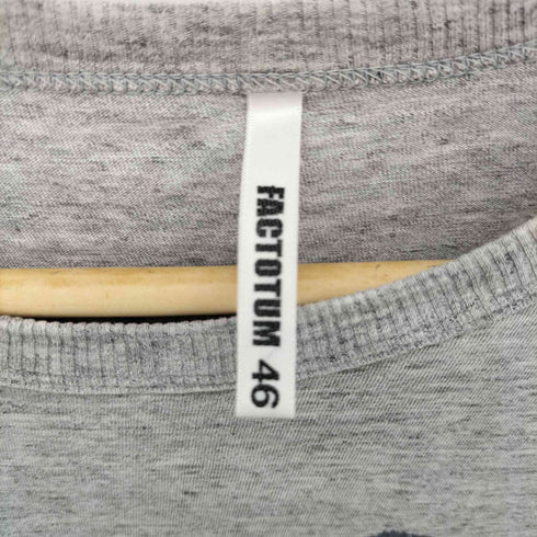 ファクトタム FACTOTUM Two Years Two Months 霜降り プリント クルーネック Tシャツ メンズ 46