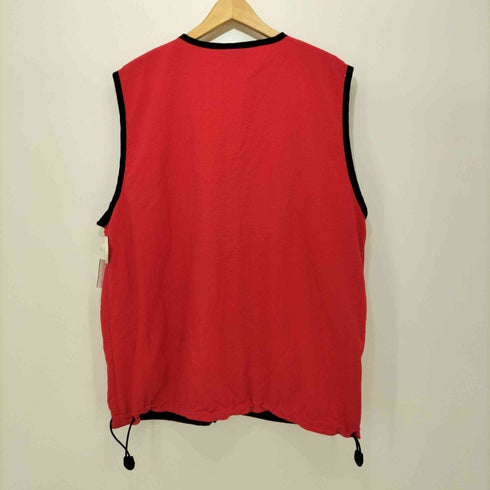ダナキャランニューヨーク DKNY 90S ニューヨーク DKNY 90S ロゴプリント 裏地メッシュ ジップアップ ナイロンベスト メンズ JPN:L