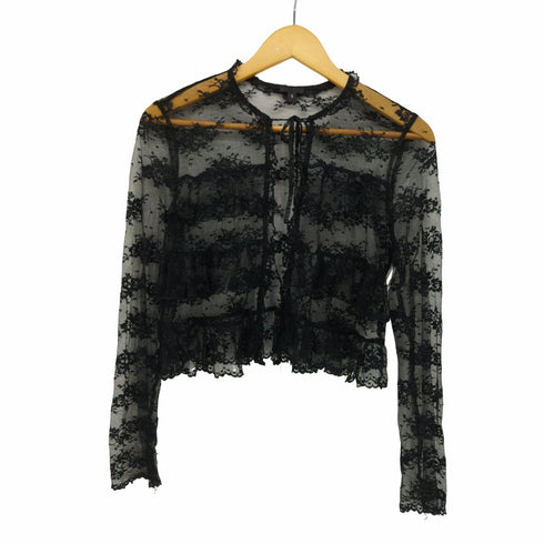 アナスイ ANNA SUI 花柄 シアー レース ティアード カーディガン Y2K グランジ レディース import:S