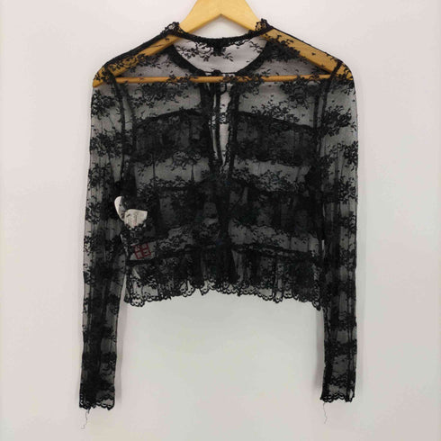 アナスイ ANNA SUI 花柄 シアー レース ティアード カーディガン Y2K グランジ レディース import:S