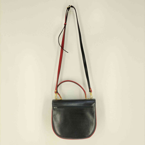 Les Sacs Fabienne フランス製 バイカラー レザー 2WAY ショルダーバッグ ハンドバッグ レディース