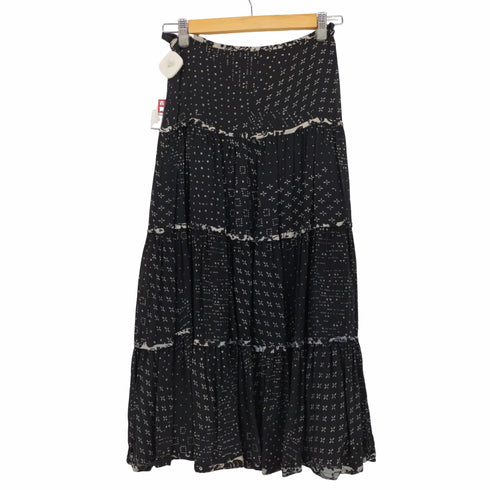 アナスイ ANNA SUI 総柄 マキシ ティアード ロング スカート レディース JPN:2