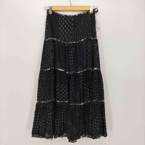 アナスイ ANNA SUI 総柄 マキシ ティアード ロング スカート レディース JPN:2