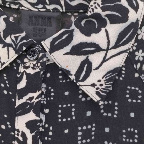 アナスイ ANNASUI 総柄 レーヨン L/S シャツ レディース JPN:2