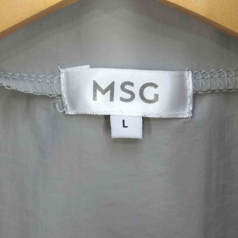 MSG ワンポイント刺繍ロゴ 配色ナイロンバルーンベスト メンズ JPN:L