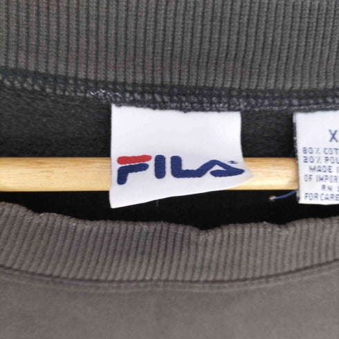 フィラ FILA USA製 ロゴ刺繍 クルーネックスウェット メンズ import:XL