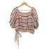 マイラン MYLAN Striped Linen Volume Sleeve ブラウス レディース FREE