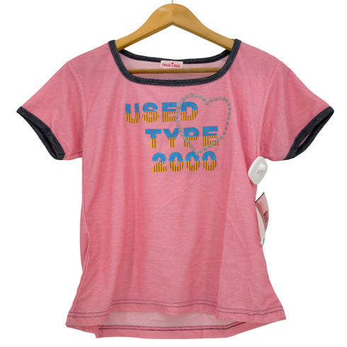 TREAD a PATH 00s Y2K スクエアネック リンガーTシャツ レディース JPN:M