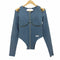 PRANKPROJECT プランクプロジェクト Corset Line Rib Top コルセット ライン リブ ボディスーツ トップス Y2K レディース FREE