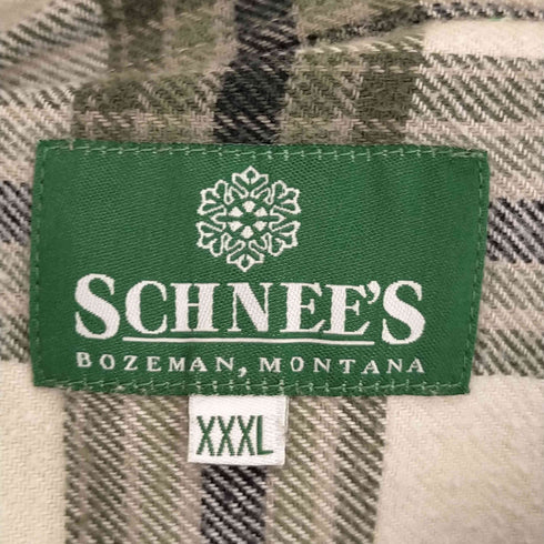 SCHNEE'S チェック柄オックスフォードシャツ メンズ XXXL