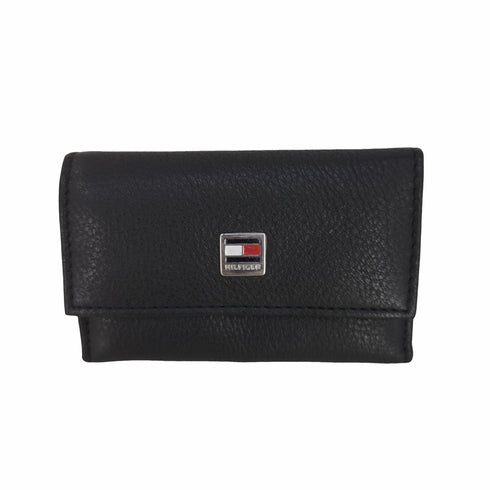 トミーヒルフィガー TOMMY HILFIGER ロゴプレート シボ革 レザー 6連キーケース メンズ